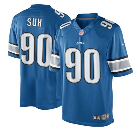 Men's Detroit Lions Active Player Custom Light Blue Team Color Limited Game Jersey Men's Detroit Lions Active Player Custom Light Blue Team Color Limited Game Jersey