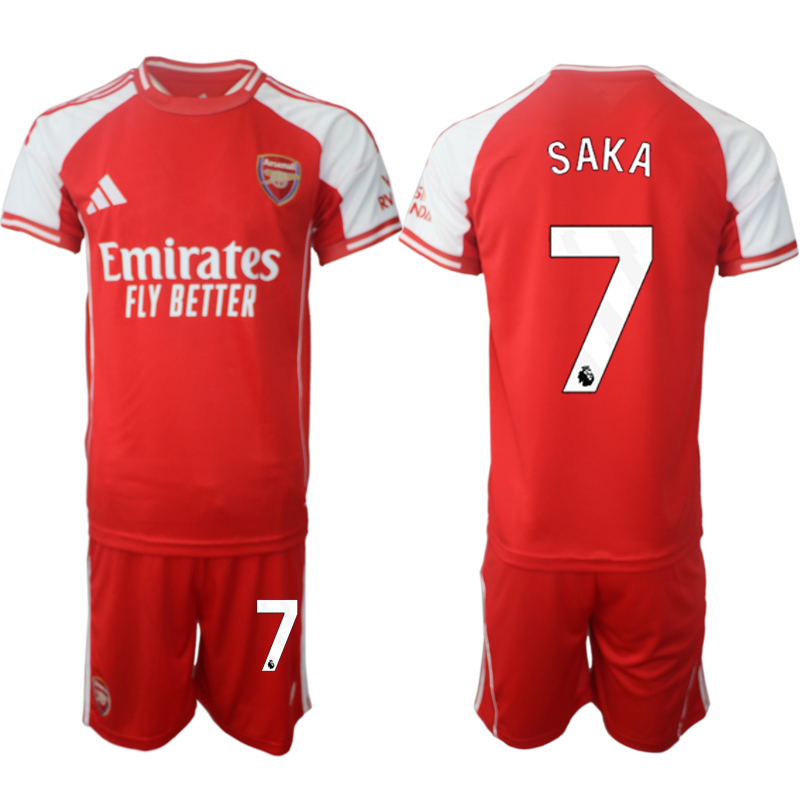 Men's Arsenal F.C #7 Bukayo Saka Red 2025 Home Soccer Jersey Suit Men's Arsenal F.C #7 Bukayo Saka Red 2025 Home Soccer Jersey Suit