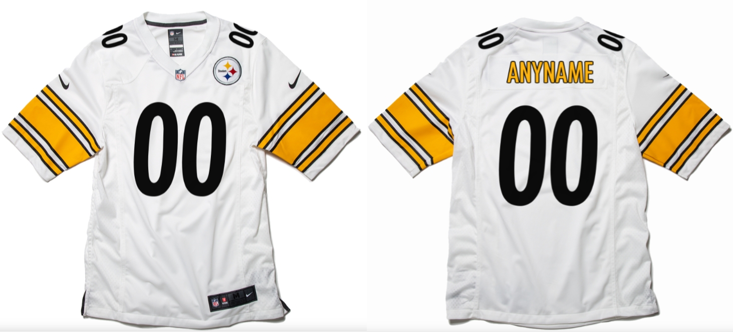 Men's Pittsburgh Steelers Active Player Custom White Color Stitched Jersey