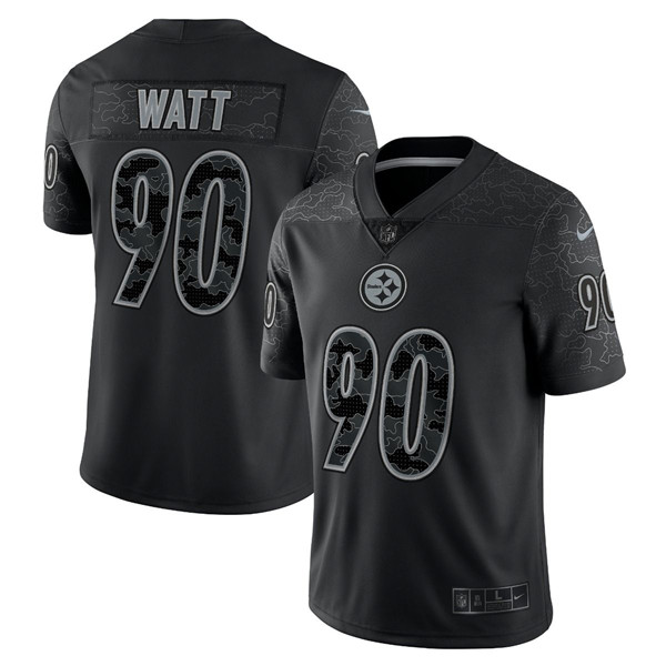 Men's Pittsburgh Steelers #90 T.J. Watt Reflective Limited Stitched Jersey Men's Pittsburgh Steelers #90 T.J. Watt Reflective Limited Stitched Jersey