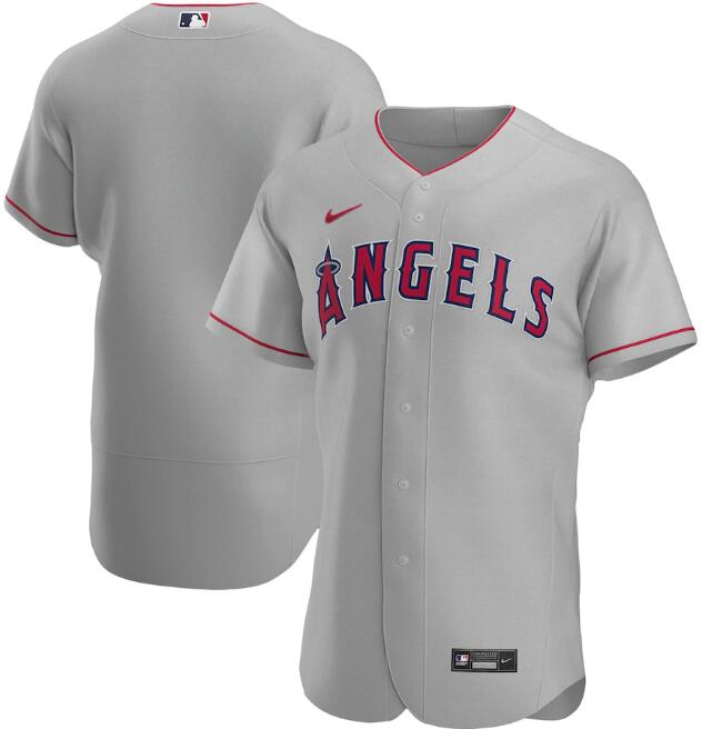 Men's Los Angeles Angels Grey MLB Flex Base Stitched Jersey