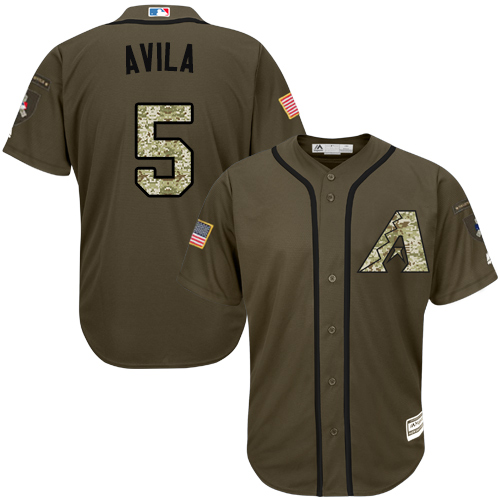 Diamondbacks #5 Alex Avila Green Salute to Service Stitched MLB Jersey