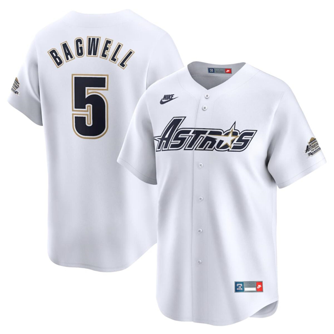 Men's Houston Astros #5 Jeff Bagwell Cream Cooperstown Collection Limited Stitched Baseball Jersey
