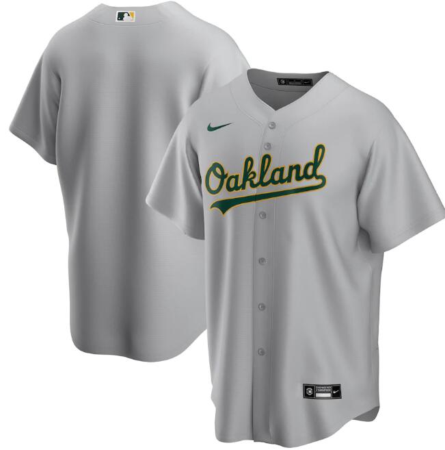 Men's Oakland Athletics Blank Grey MLB Cool Base Stitched Jersey