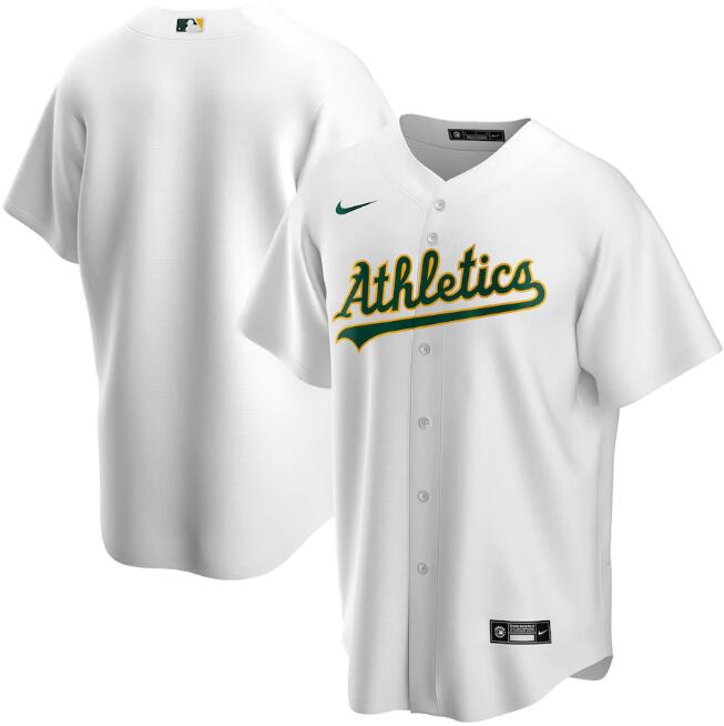 Men's Oakland Athletics Blank White MLB Cool Base Stitched Jersey
