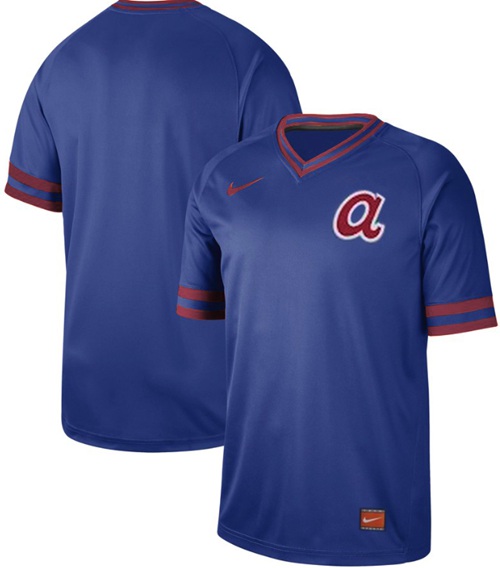 Nike Braves Blank Royal Authentic Cooperstown Collection Stitched MLB Jersey