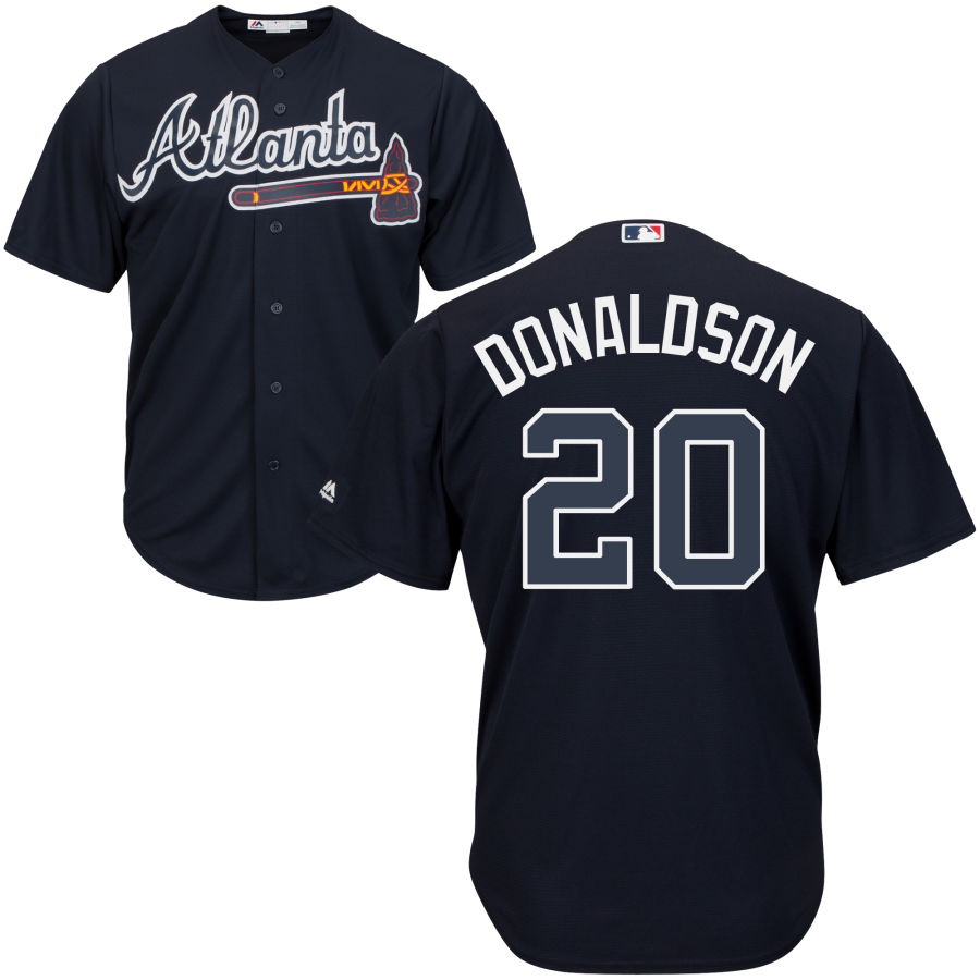 Braves #20 Josh Donaldson Navy Blue New Cool Base Stitched MLB Jersey