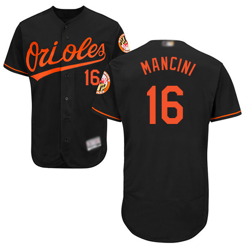 Orioles #16 Trey Mancini Black Flexbase Authentic Collection Stitched MLB Jersey