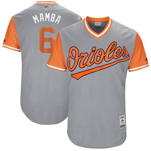 Orioles #6 Jonathan Schoop Gray "Mamba" Players Weekend Authentic Stitched MLB Jersey