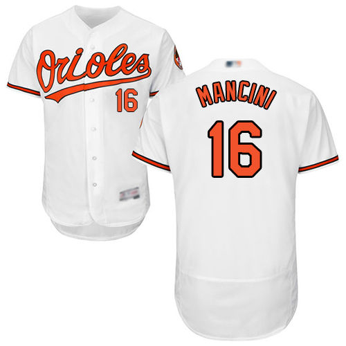 Orioles #16 Trey Mancini White Flexbase Authentic Collection Stitched MLB Jersey