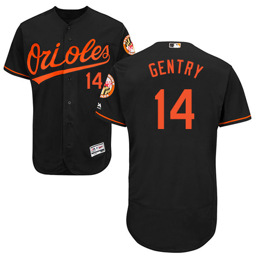 Orioles #14 Craig Gentry Black Flexbase Authentic Collection Stitched MLB Jersey