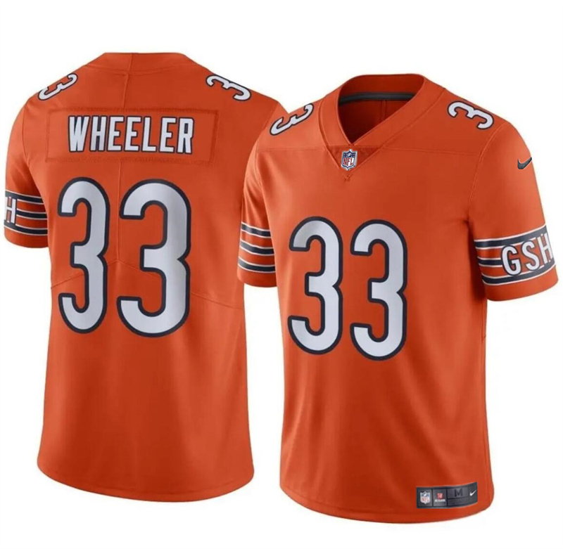 Men's Chicago Bears #33 Ian Wheeler Orange Vapor Stitched Football Jersey Men's Chicago Bears #33 Ian Wheeler Orange Vapor Stitched Football Jersey