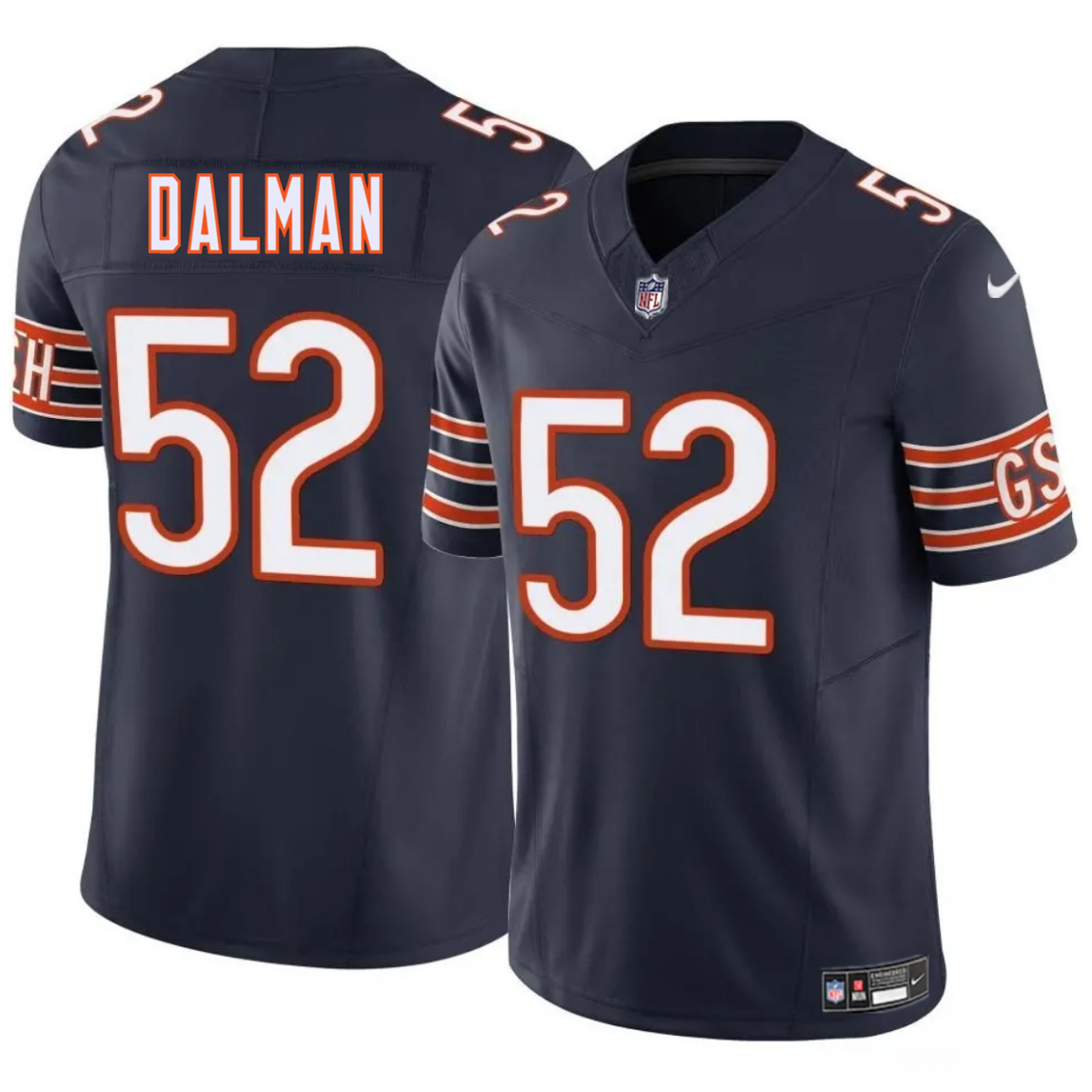 Men's Chicago Bears #52 Drew Dalman White 2025 F.U.S.E. Vapor Stitched Football Jersey Men's Chicago Bears #52 Drew Dalman White 2025 F.U.S.E. Vapor Stitched Football Jersey