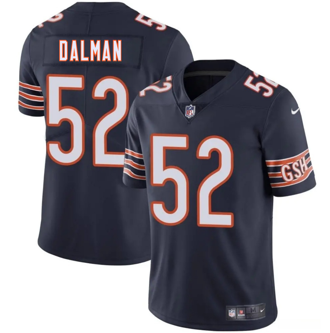Men's Chicago Bears #52 Drew Dalman Navy 2025 Vapor Stitched Football Jersey