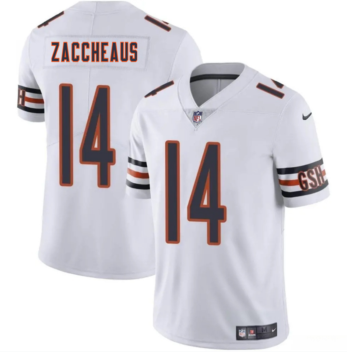 Men's Chicago Bears #14 Olamide Zaccheaus White 2025 Vapor Stitched Football Jersey Men's Chicago Bears #14 Olamide Zaccheaus White 2025 Vapor Stitched Football Jersey