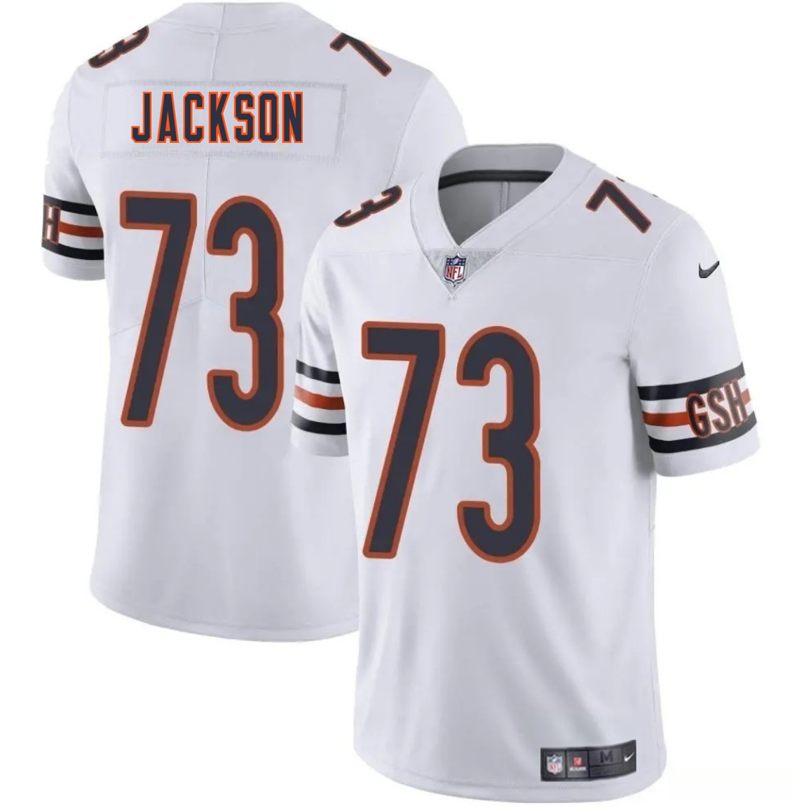 Men's Chicago Bears #73 Jonah Jackson White 2025 Vapor Stitched Football Jersey Men's Chicago Bears #73 Jonah Jackson White 2025 Vapor Stitched Football Jersey