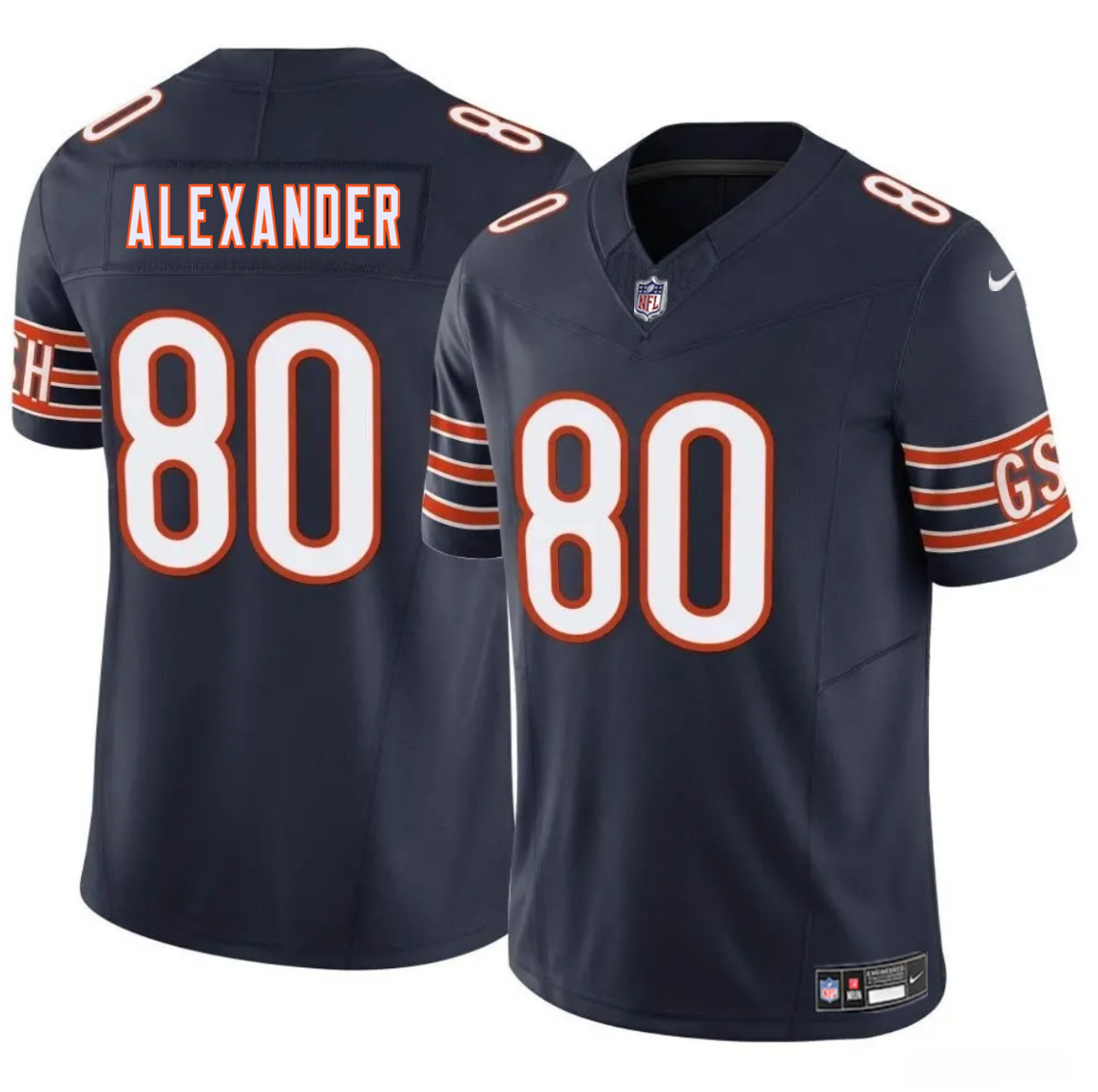 Men's Chicago Bears #80 Maurice Alexander Navy 2025 F.U.S.E. Vapor Stitched Football Jersey Men's Chicago Bears #80 Maurice Alexander Navy 2025 F.U.S.E. Vapor Stitched Football Jersey