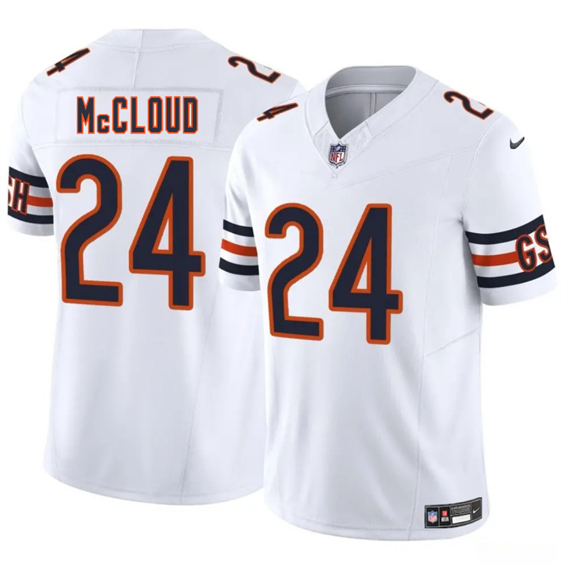 Men's Chicago Bears #24 Nick McCloud White 2025 F.U.S.E. Vapor Untouchable Limited Stitched Football Jersey Men's Chicago Bears #24 Nick McCloud White 2025 F.U.S.E. Vapor Untouchable Limited Stitched Football Jersey