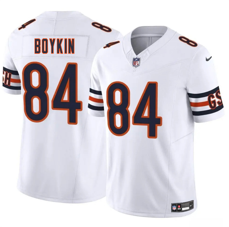Men's Chicago Bears #84 Miles Boykin White 2025 F.U.S.E. Vapor Untouchable Limited Stitched Football Jersey Men's Chicago Bears #84 Miles Boykin White 2025 F.U.S.E. Vapor Untouchable Limited Stitched Football Jersey