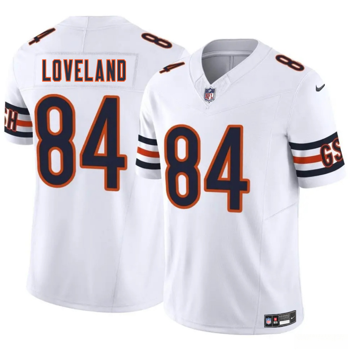 Men's Chicago Bears #84 Colston Loveland White 2025 Draft F.U.S.E. Vapor Untouchable Limited Stitched Football Jersey Men's Chicago Bears #84 Colston Loveland White 2025 Draft F.U.S.E. Vapor Untouchable Limited Stitched Football Jersey