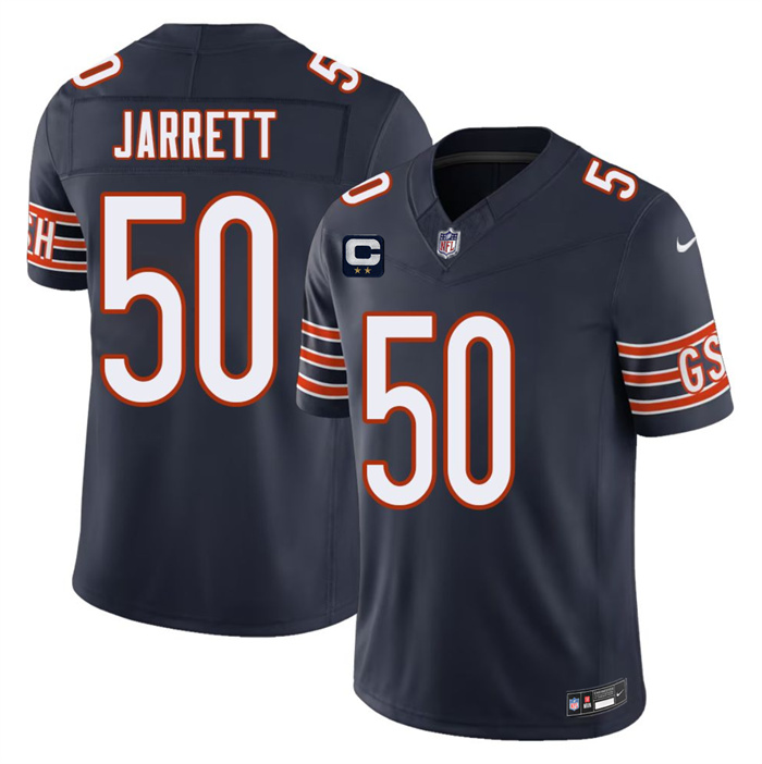 Men's Chicago Bears #50 Grady Jarrett Navy 2026 F.U.S.E. 2-Star C Patch Vapor Untouchable Limited Stitched Football Jersey