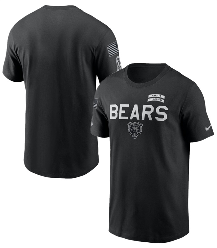 Men's Chicago Bears Black 2026 Salute to Service Sideline Dri-FIT T-Shirt