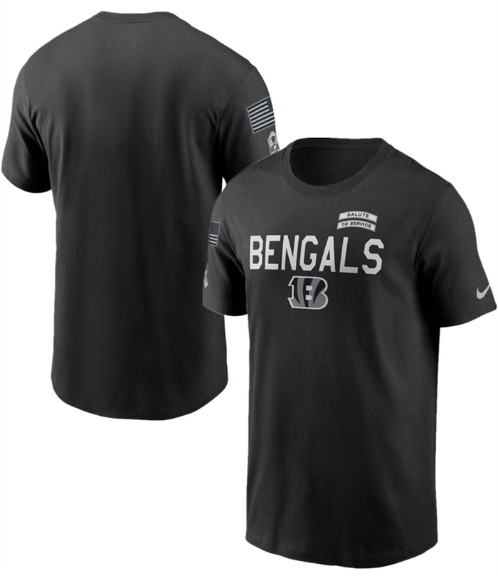 Men's Cincinnati Bengals Black 2026 Salute to Service Sideline Dri-FIT T-Shirt
