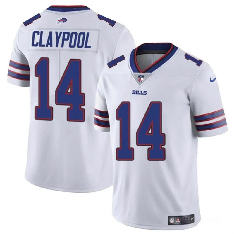 Men's Buffalo Bills #14 Chase Claypool White 2024 Vapor Untouchable Limited Stitched Football Jersey