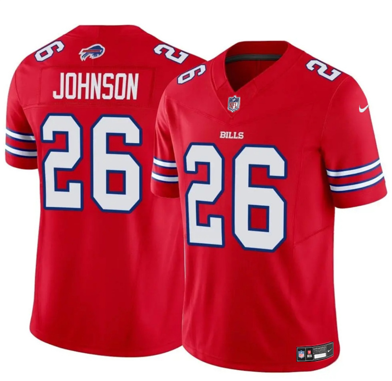 Men's Buffalo Bills #26 Ty Johnson Red 2024 F.U.S.E. Vapor Untouchable Limited Stitched Football Jersey
