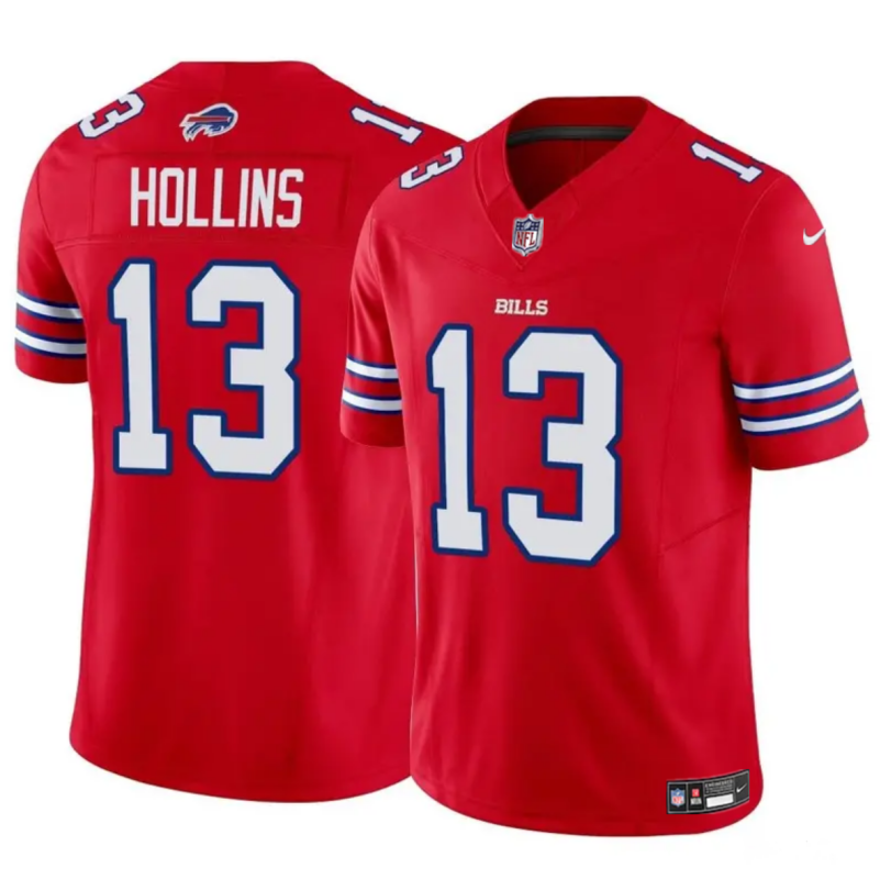 Men's Buffalo Bills #13 Mack Hollins Red 2024 F.U.S.E. Vapor Untouchable Limited Stitched Football Jersey