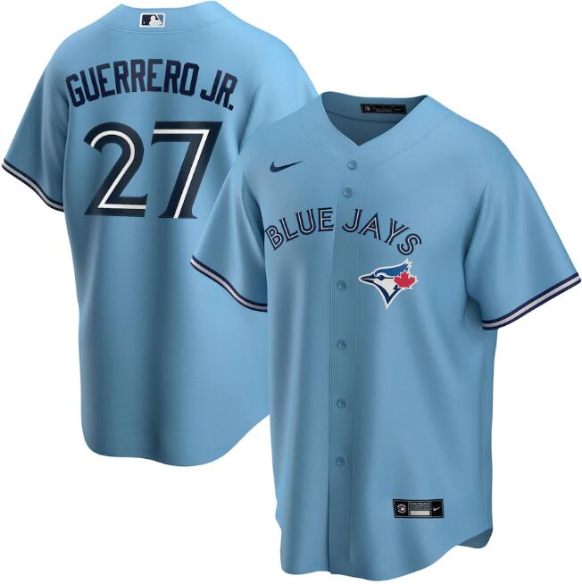 Men's Toronto Blue Jays #27 Vladimir Guerrero Jr. Majestic Blue MLB Cool Base Stitched Jersey