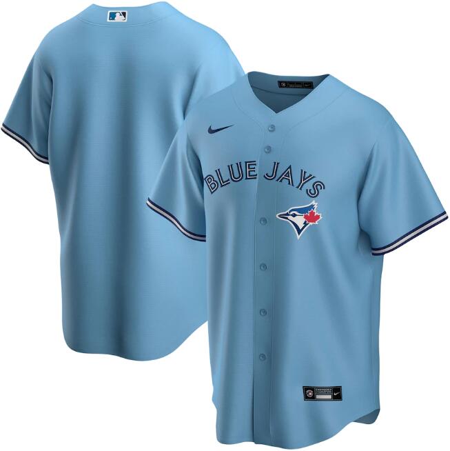 Men's Toronto Blue Jays Blank Blue MLB Cool Base Stitched Jersey