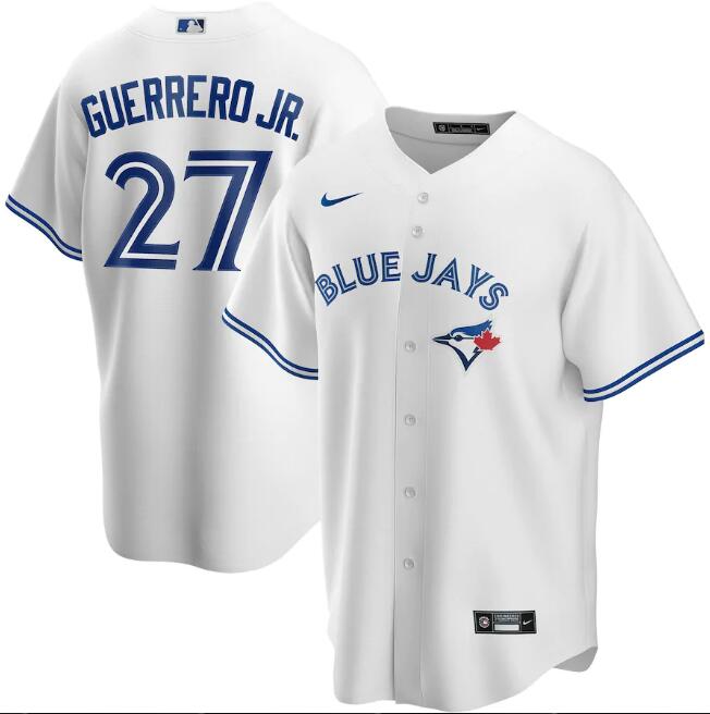 Men's Toronto Blue Jays #27 Vladimir Guerrero Jr. White MLB Cool Base Stitched Jersey