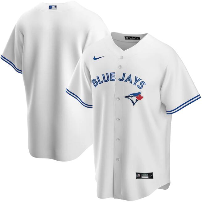 Men's Toronto Blue Jays Blank White MLB Cool Base Stitched Jersey