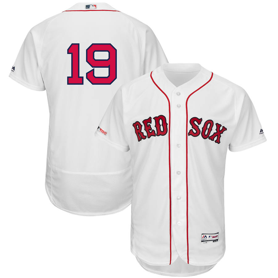Boston Red Sox #19 Jackie Bradley Jr. Majestic Home Authentic Collection Flex Base Player Jersey White