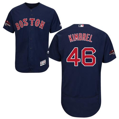 Red Sox #46 Craig Kimbrel Navy Blue Flexbase Authentic Collection 2018 World Series Champions Stitched MLB Jersey