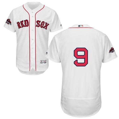 Red Sox #9 Ted Williams White Flexbase Authentic Collection 2018 World Series Champions Stitched MLB Jersey