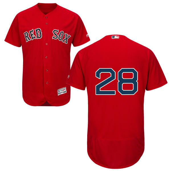 Red Sox #28 J. D. Martinez Red Flexbase Authentic Collection Stitched MLB Jersey