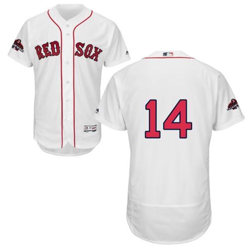 Red Sox #14 Jim Rice White Flexbase Authentic Collection 2018 World Series Champions Stitched MLB Jersey