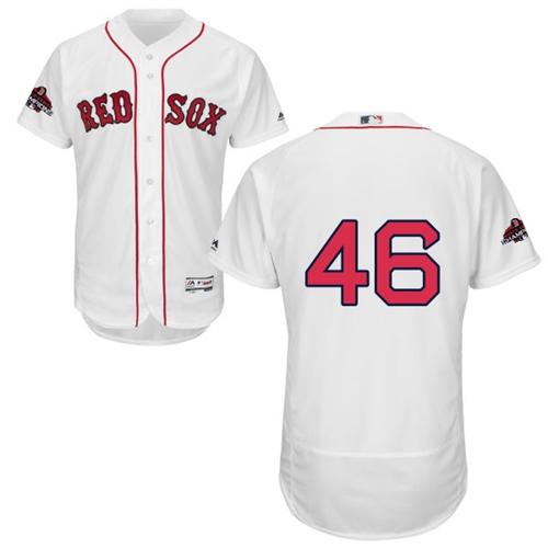 Red Sox #46 Craig Kimbrel White Flexbase Authentic Collection 2018 World Series Champions Stitched MLB Jersey