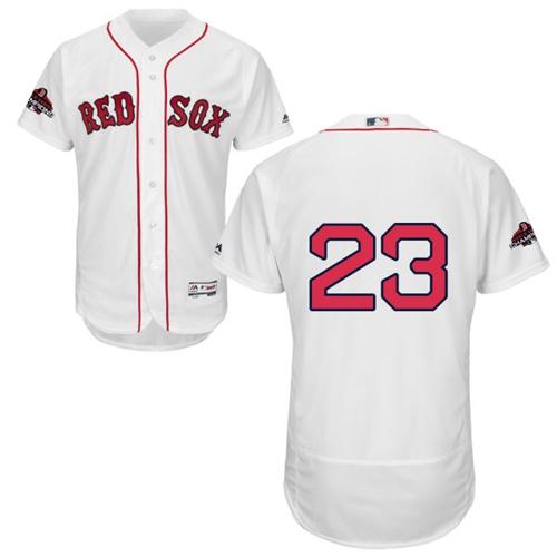 Red Sox #23 Blake Swihart White Flexbase Authentic Collection 2018 World Series Champions Stitched MLB Jersey