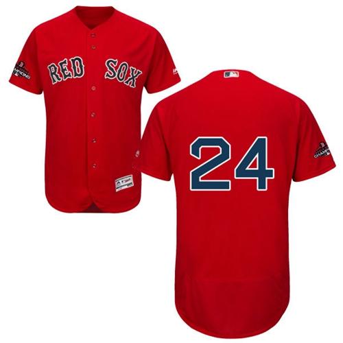 Red Sox #24 David Price Red Flexbase Authentic Collection 2018 World Series Champions Stitched MLB Jersey