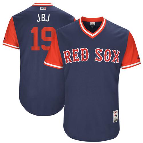 Red Sox #19 Jackie Bradley Jr Navy "JBJ" Players Weekend Authentic Stitched MLB Jersey