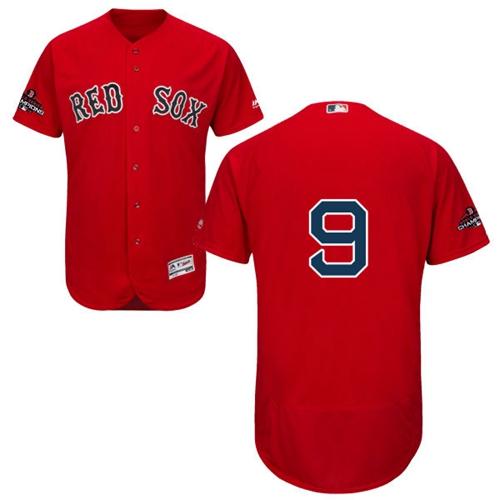 Red Sox #9 Ted Williams Red Flexbase Authentic Collection 2018 World Series Champions Stitched MLB Jersey