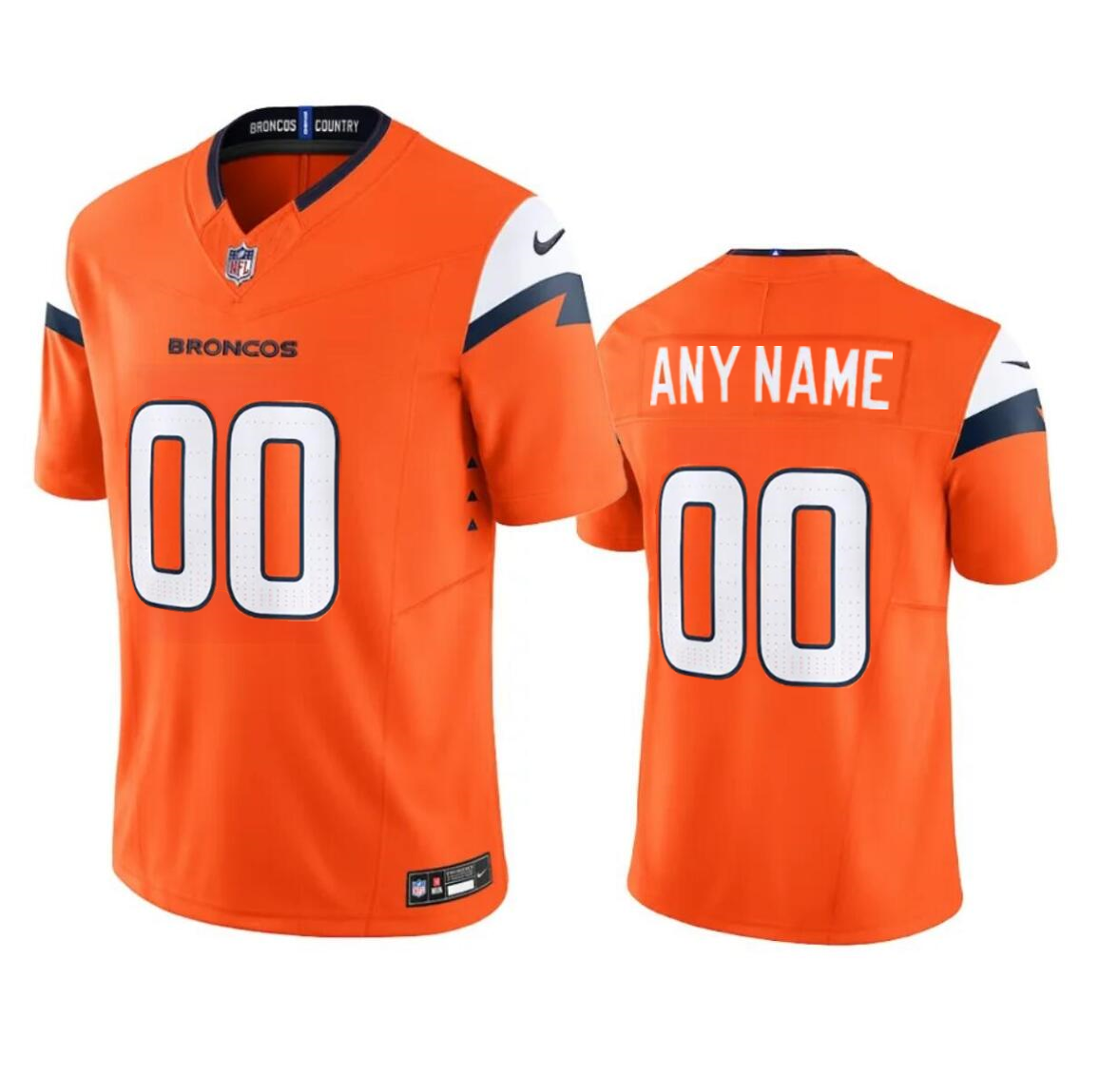 Men's Denver Broncos Customized Orange 2024 F.U.S.E. Vapor Limited Stitched Jersey Men's Denver Broncos Customized Orange 2024 F.U.S.E. Vapor Limited Stitched Jersey
