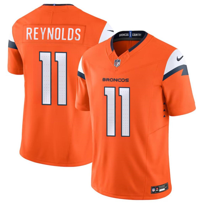 Men's Denver Broncos #11 Josh Reynolds Orange 2024 F.U.S.E. Vapor Limited Stitched Football Jersey
