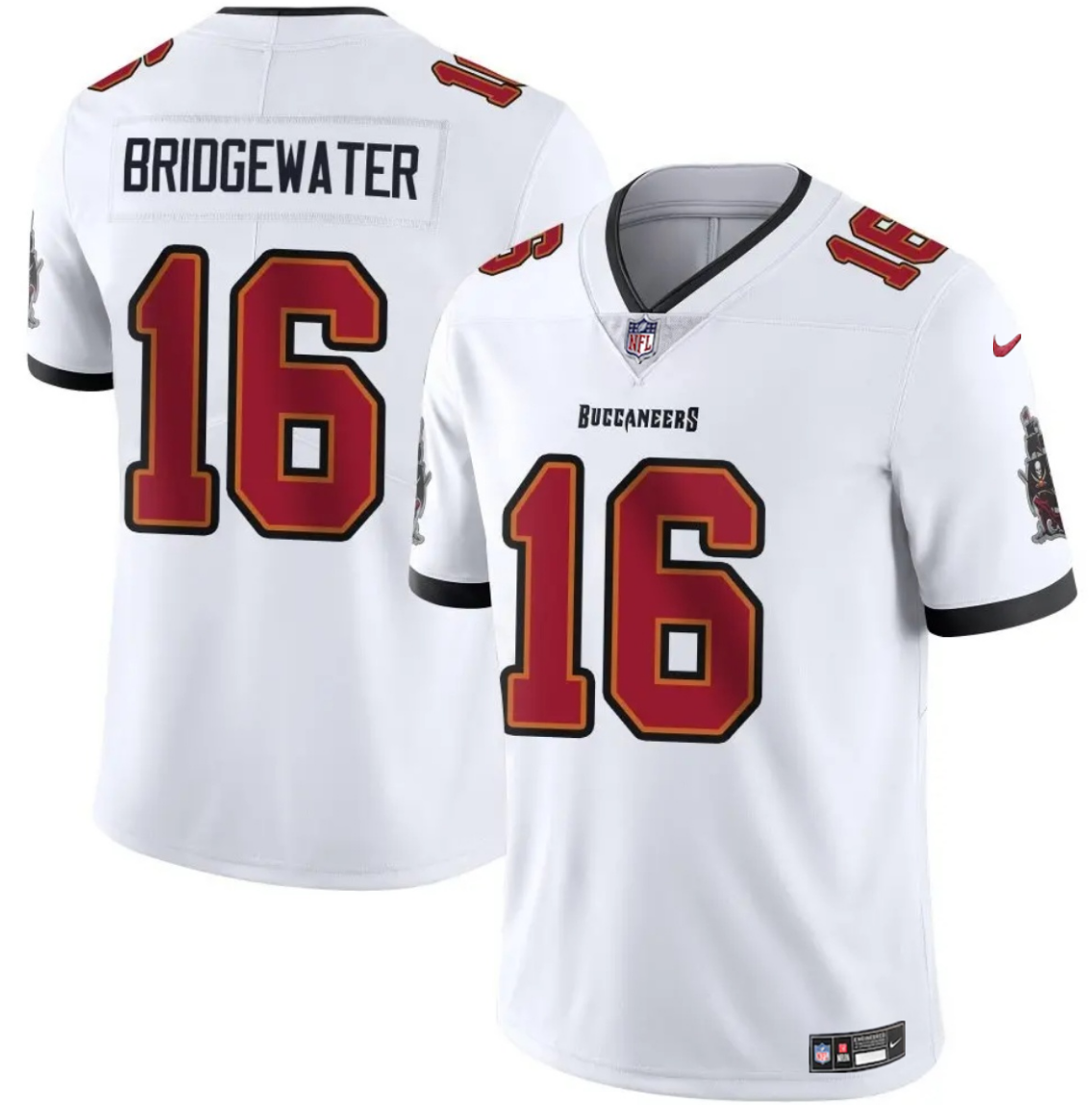 Men's Tampa Bay Buccaneers #16 Teddy Bridgewater White Vapor Limited Stitched Jersey