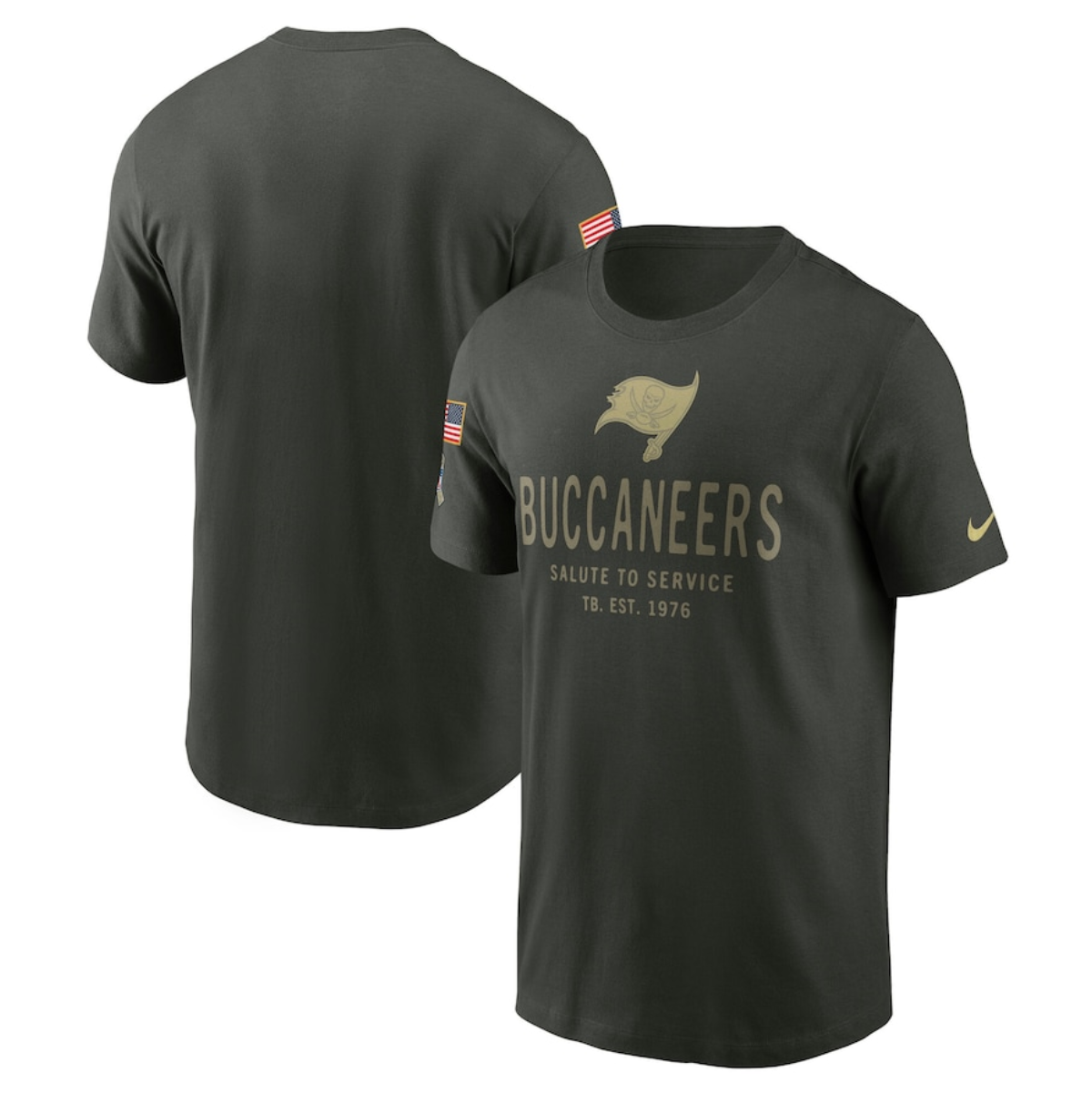 Men's Tampa Bay Buccaneers Forest Green 2025 Salute to Service Sideline Primary Edge Dri-FIT T-Shirt Men's Tampa Bay Buccaneers Forest Green 2025 Salute to Service Sideline Primary Edge Dri-FIT T-Shirt