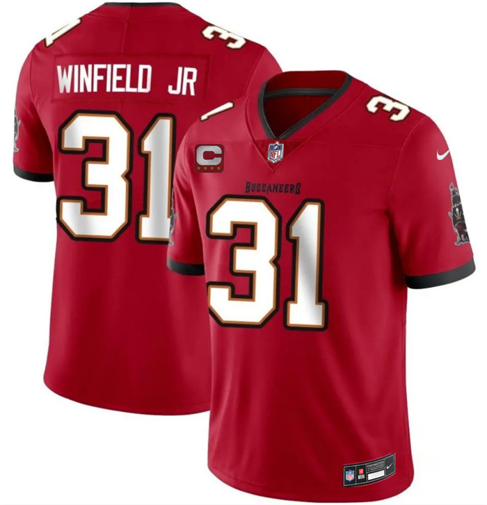 Men's Tampa Bay Buccaneers #31 Antoine Winfield Jr White 2026 With 4-Star C Patch Vapor Limited Stitched Jersey