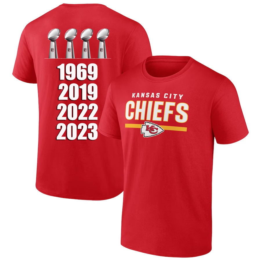 Men's Kansas City Chiefs Red T-Shirt（1pc Limited Per Order）
